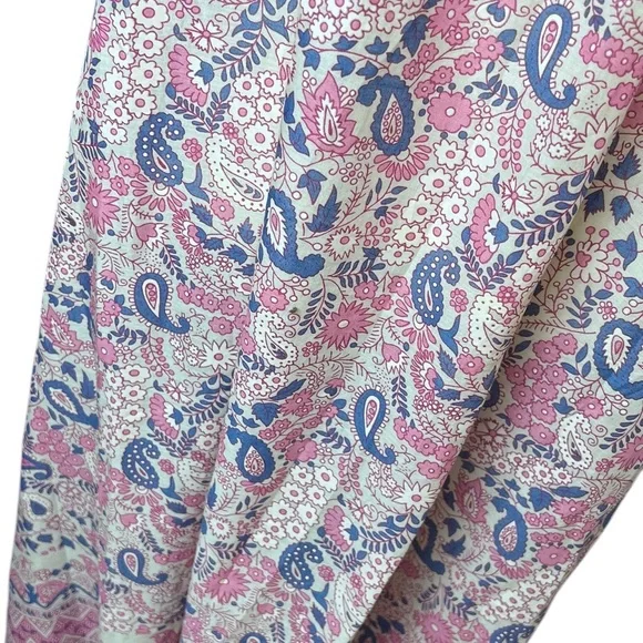 NWT Antik Batik Helene Cotton Long Sundress Light Pink Floral Print Size XS - Picture 6 of 15